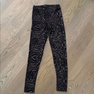 Topshop Black and Tan Patterned Leggings